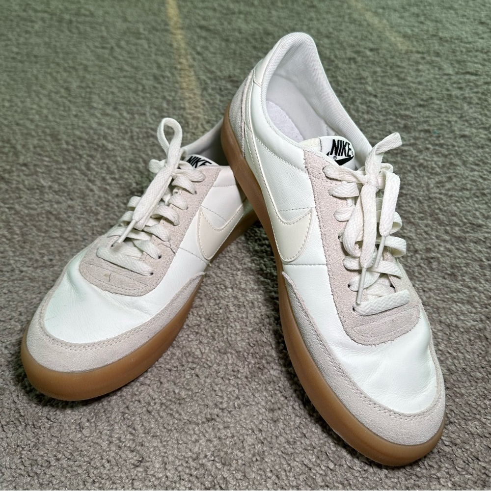 Nike White and Beige Casual Sneakers
